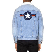 Usaf Air Force Roundel Emblem Official Unisex Sherpa-lined Denim Jacket | Artistshot