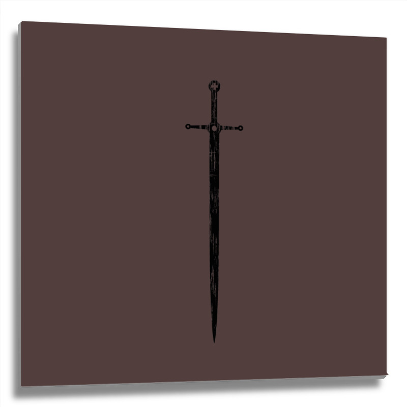 Medieval Crusader Sword Metal Print Square | Artistshot