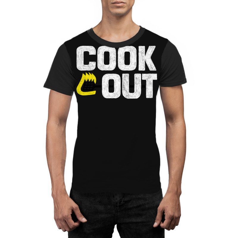 Cookout  Vintage Chalk Texture  White & Black Graphic T-shirt by KevinKennemore | Artistshot