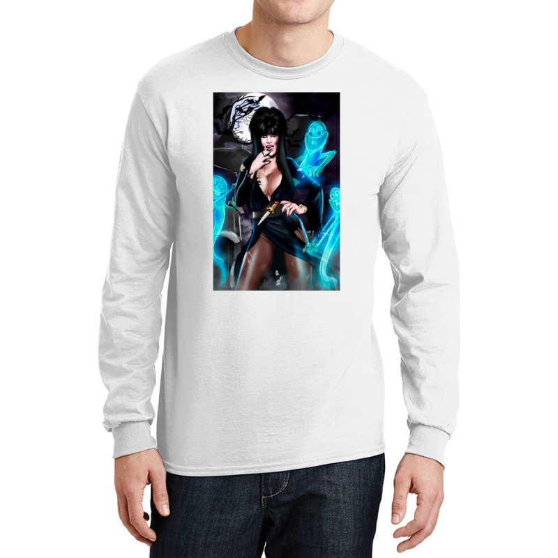 Elvira Being Burned At The Stake Cartoon (2) Long Sleeve Shirts | Artistshot