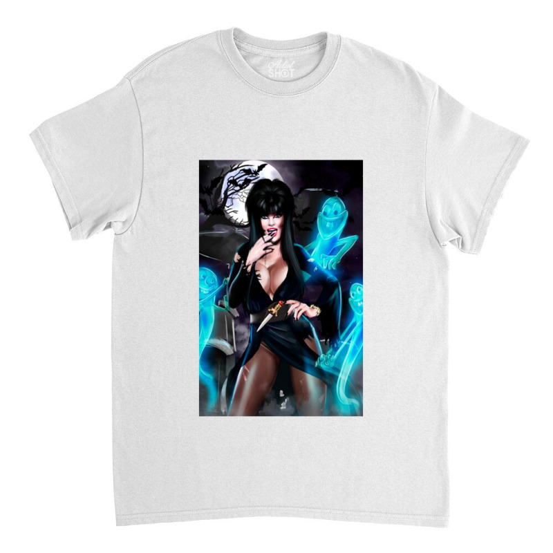 Elvira Being Burned At The Stake Cartoon (2) Classic T-shirt | Artistshot