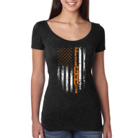 Adhd Awareness Ribbon American Flag In This Family We Fight Together 7 Women's Triblend Scoop T-shirt | Artistshot