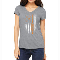 Adhd Awareness Ribbon American Flag In This Family We Fight Together 7 Women's V-neck T-shirt | Artistshot