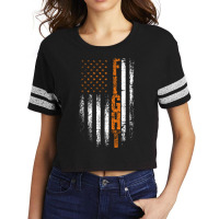 Adhd Awareness Ribbon American Flag In This Family We Fight Together 7 Scorecard Crop Tee | Artistshot