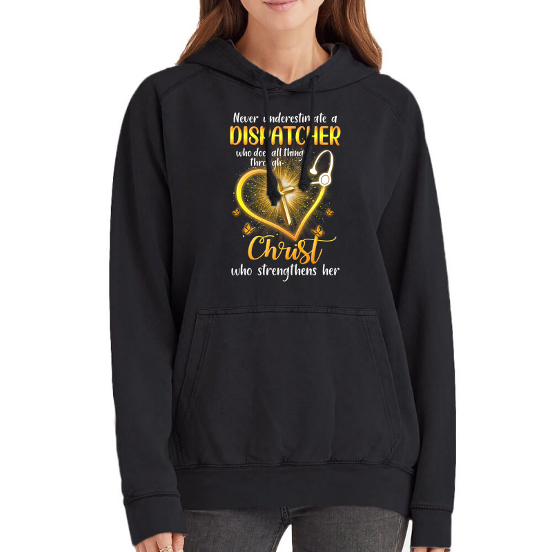 Never Underestimate A Dispatcher Tumblr Vintage Hoodie | Artistshot