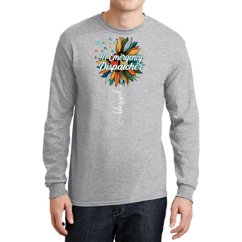 Blessed 911 Emergency Dispatcher Aesthetic Long Sleeve Shirts | Artistshot