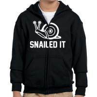 Snailed It Youth Zipper Hoodie | Artistshot