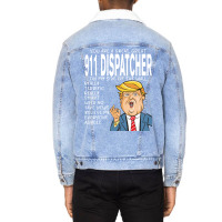 911 Dispatcher Donald Trumpyou Are The Best 911 Dispatcher Gifts Unisex Sherpa-lined Denim Jacket | Artistshot