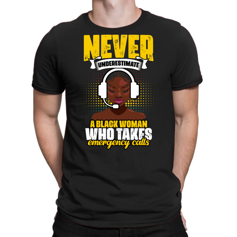 Never Underestimate Awesome African American Dispatcher Life Retro T-shirt | Artistshot