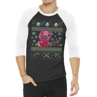 Piggy Christmas Sweater 3/4 Sleeve Shirt | Artistshot