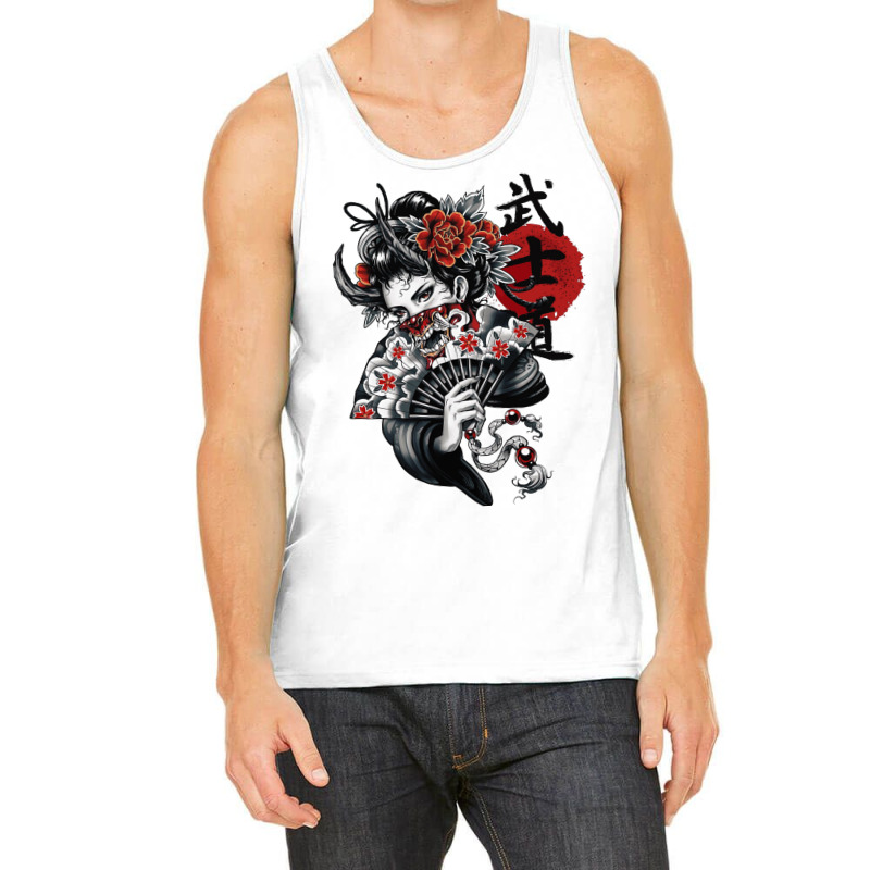 Japanese Geisha Girl Vaporwave Cyberpunk Popart Urban Style Tank Top | Artistshot