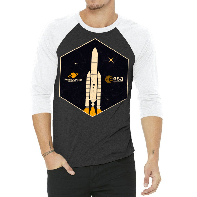 Esa European Space Agency Ariane 3/4 Sleeve Shirt | Artistshot