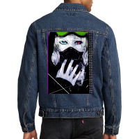 Vaporwave Cyberpunk Glitch Girl Men Denim Jacket | Artistshot