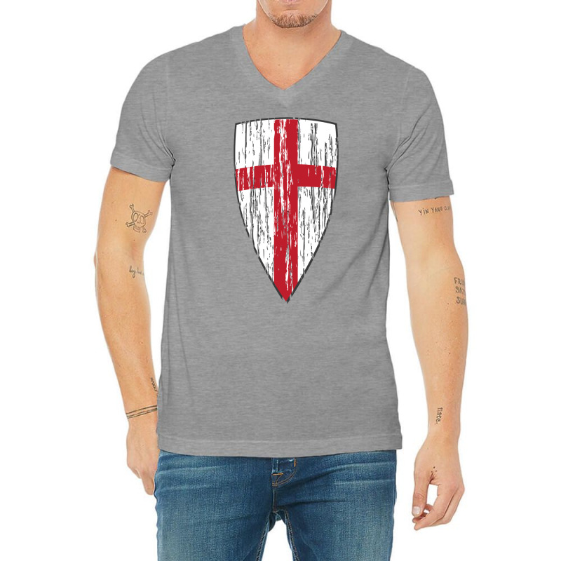 Crusader Knights Templar Cross V-neck Tee | Artistshot