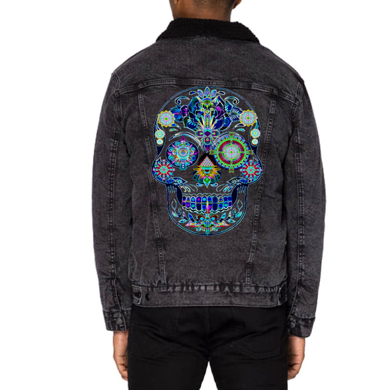 Artistshort Trending Machine Elf Psychedelic Being Spiritual Unisex Sherpa-lined Denim Jacket | Artistshot