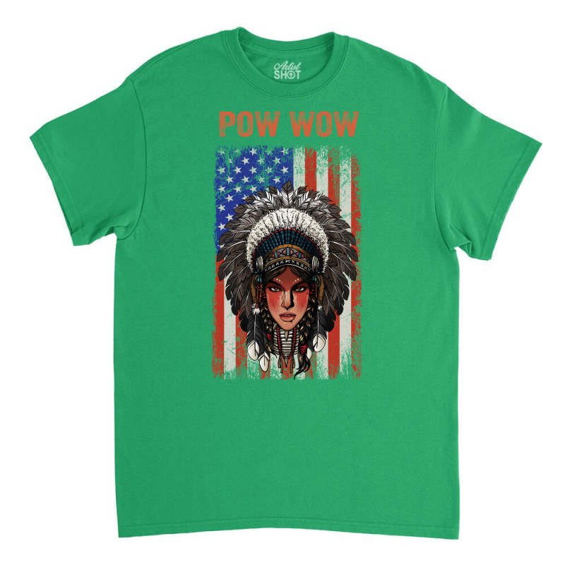 Powwow Merican Classic T-shirt by kassirromkes5 | Artistshot