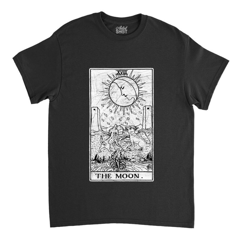 The Moon Tarot Card Major Arcana Fortune Telling Occult Essential Classic T-shirt by apolitery | Artistshot