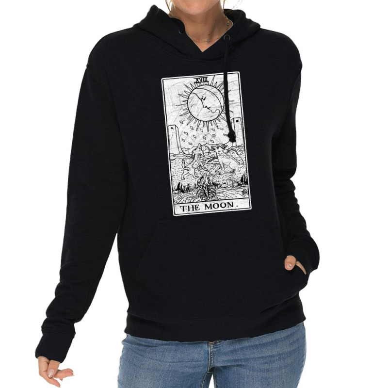 The Moon Tarot Card Major Arcana Fortune Telling Occult Essential Lightweight Hoodie by apolitery | Artistshot