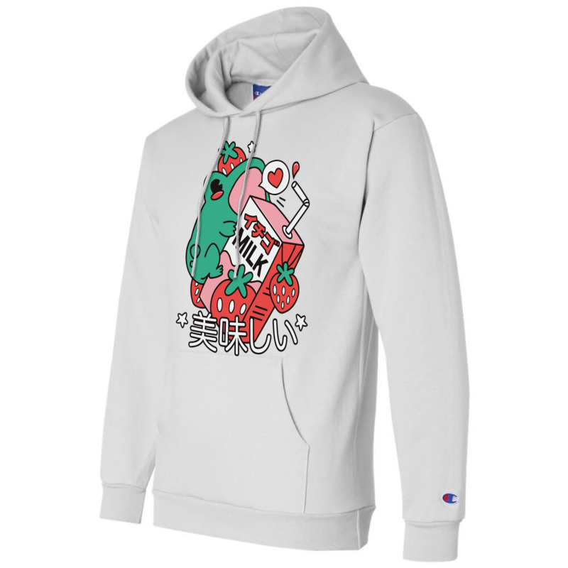 Cute Frog Milk Champion Hoodie by qraakninp | Artistshot