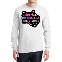 Not All Disabilities Are Visible Retro Long Sleeve Shirts | Artistshot