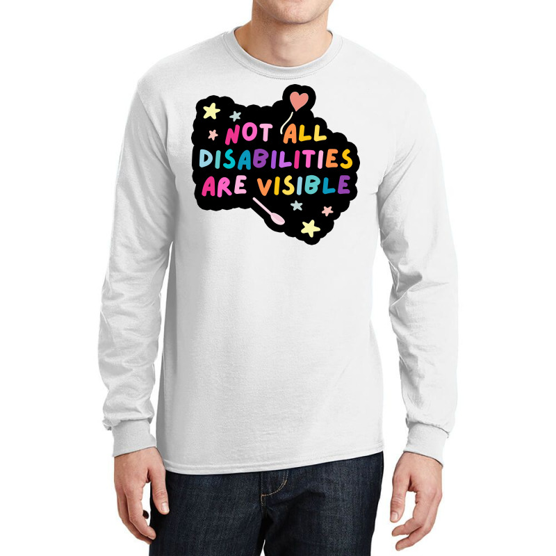 Not All Disabilities Are Visible Retro Long Sleeve Shirts by breezijesekao | Artistshot