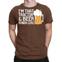 Tractor Beer Kinda Girl Farmer Aesthetic (1) T-shirt | Artistshot