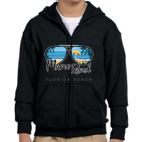 Hot Trend Marco Island Florida Palm Tree Sunglasses Youth Zipper Hoodie | Artistshot