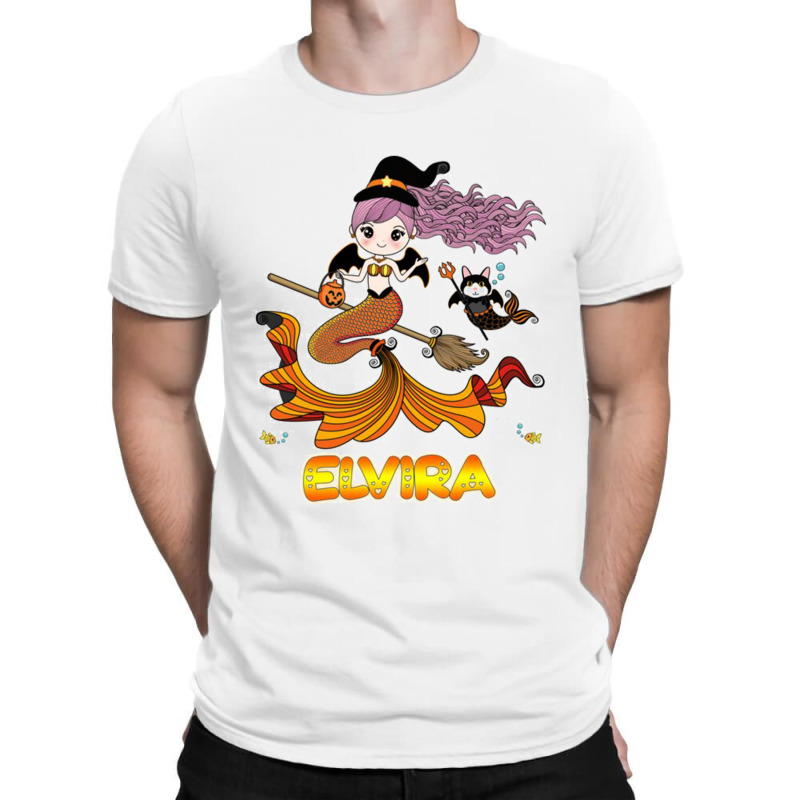 Elvira Name Label - Elvira Halloween Beautiful Mermaid T-shirt | Artistshot