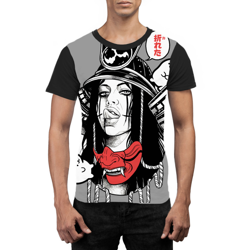 Japanese Samurai Pop Art Cool Girl Graphic T-shirt | Artistshot