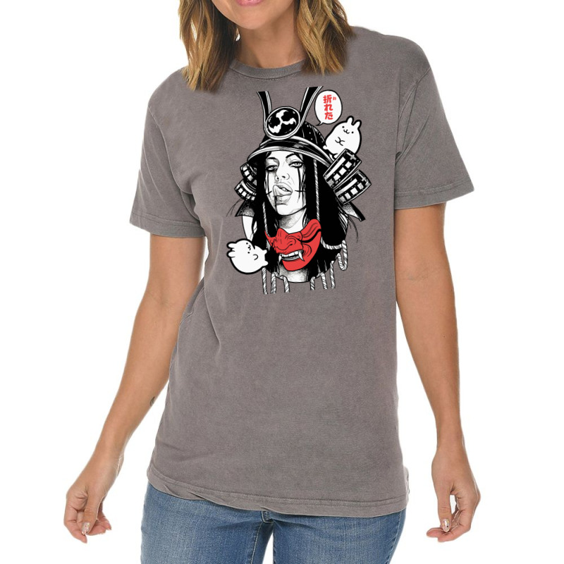 Japanese Samurai Pop Art Cool Girl Vintage T-shirt | Artistshot