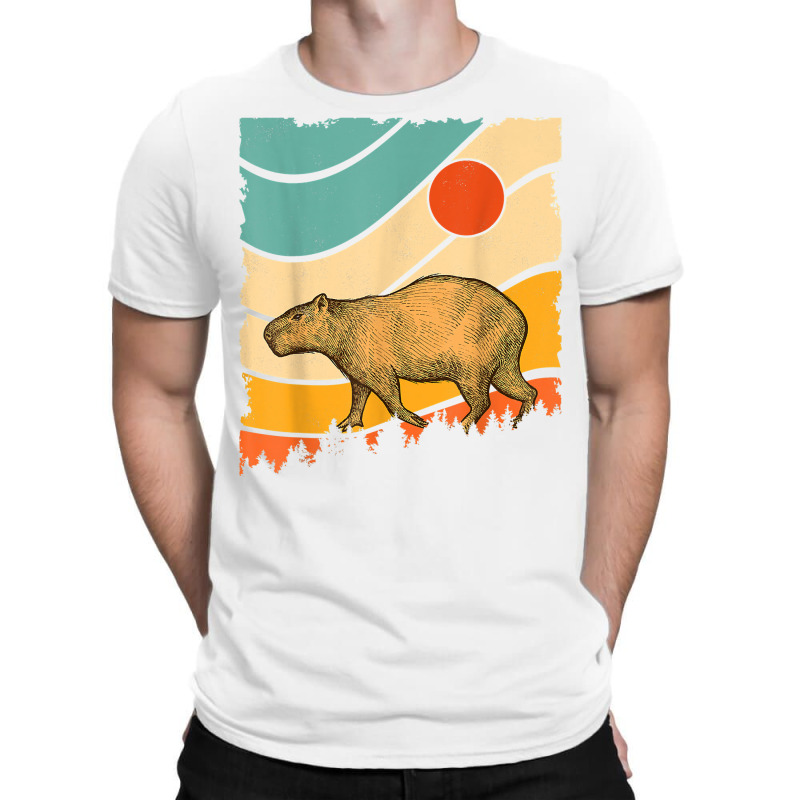 Vintage Retro Style Awesome Wild Giant Cavy Rodent Capybara T Shirt T-shirt | Artistshot