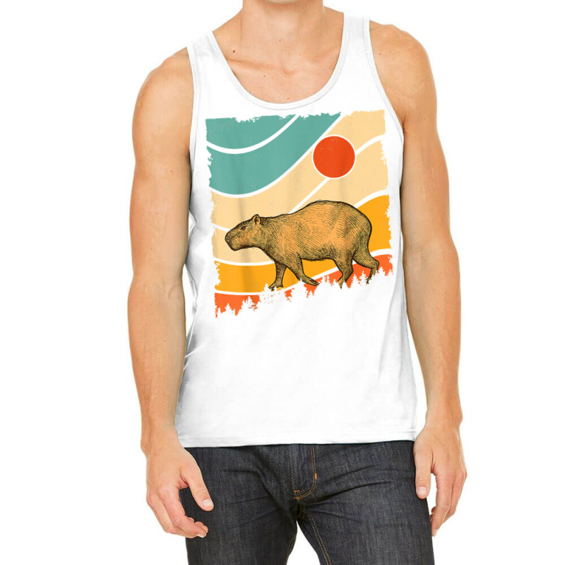 Vintage Retro Style Awesome Wild Giant Cavy Rodent Capybara T Shirt Tank Top | Artistshot