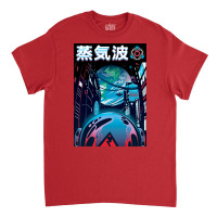 Vaporwave Neon Japanese City Night Spaceman Classic T-shirt | Artistshot