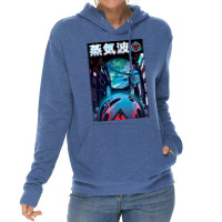 Vaporwave Neon Japanese City Night Spaceman Lightweight Hoodie | Artistshot