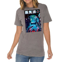 Vaporwave Neon Japanese City Night Spaceman Vintage T-shirt | Artistshot