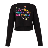 Not All Disabilities Are Visible 70s Cropped Sweater | Artistshot