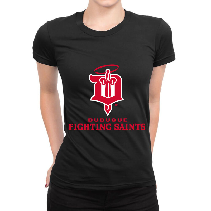 Dubuque Fighting Saints Ladies Fitted T-Shirt by hilya | Artistshot