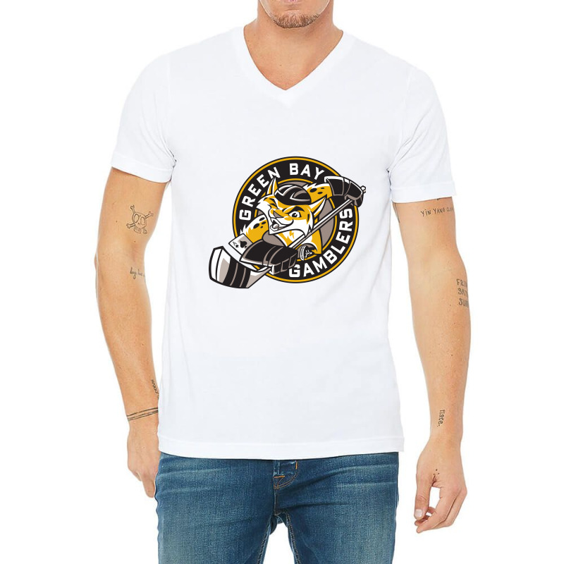 Green Bay Gamblers V-Neck Tee by hilya | Artistshot