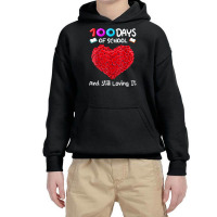 Womens 100 Days Of School And Still Loving It Hearts Cute T Shirt Youth Hoodie | Artistshot