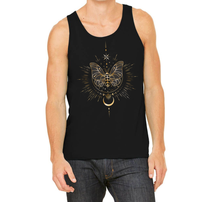 Mystical Sacred Geometry Butterfly Moon And Stars Ornament Vintage Tank Top | Artistshot