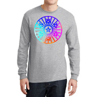 Neon Geometric Glyph Mandala Sigil Rune Sign Seal Cool Blue And Violet Long Sleeve Shirts | Artistshot