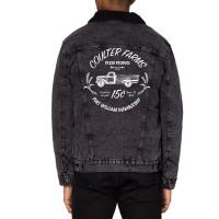 Port William Farm Back Design Funny Unisex Sherpa-lined Denim Jacket | Artistshot