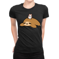 Sloth And Hamster Ladies Fitted T-shirt | Artistshot