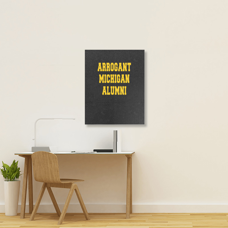 Arrogant Michigan Alumni Portrait Canvas Print | Artistshot