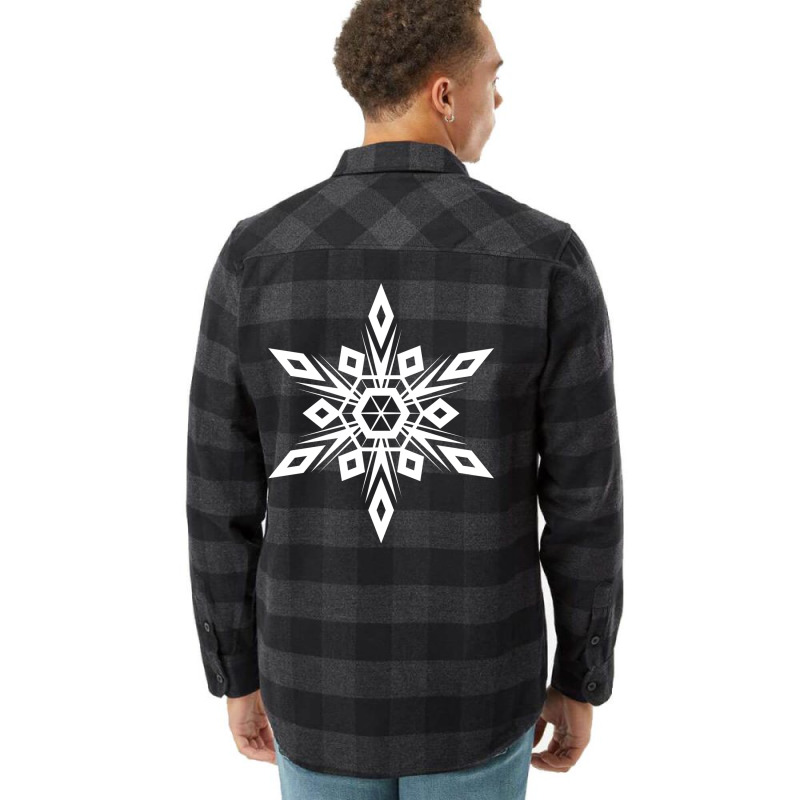 White Minimalist Geometric Glyph Mandala Sigil Rune Cute Yellow Flannel Shirt | Artistshot