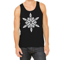 White Minimalist Geometric Glyph Mandala Sigil Rune Cute Yellow Tank Top | Artistshot