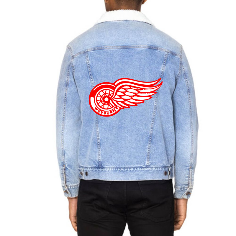 Weyburn Red Wings Unisex Sherpa-Lined Denim Jacket by hilya | Artistshot