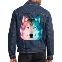 Geometrical Wolf 70s Men Denim Jacket | Artistshot