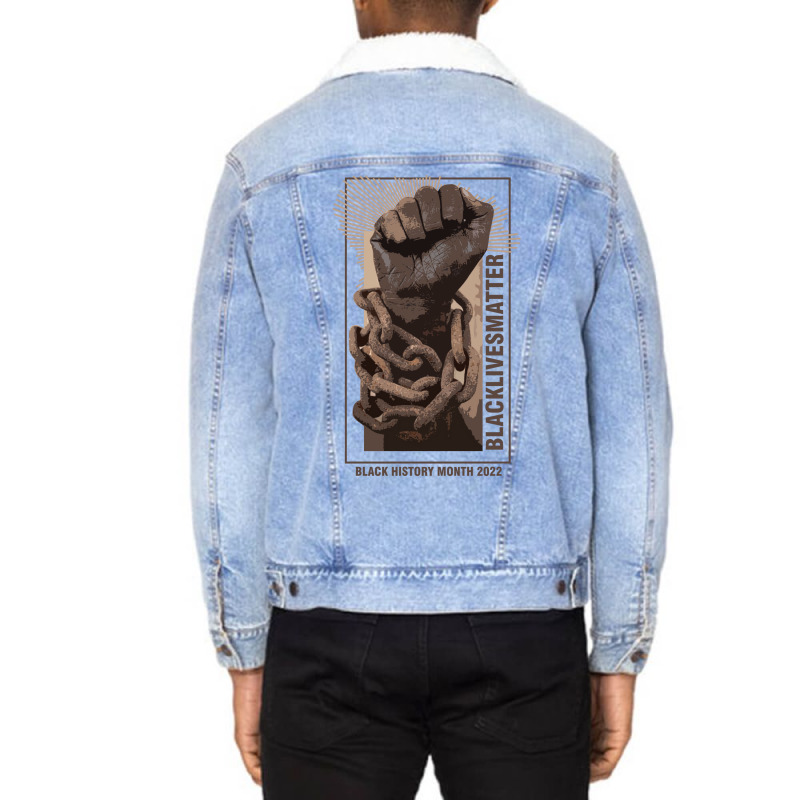 Black History Month Fight 2022 Girl Unisex Sherpa-lined Denim Jacket | Artistshot