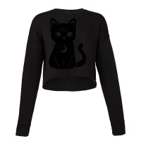 Magical Celestial Witch Cat Red Cropped Sweater | Artistshot